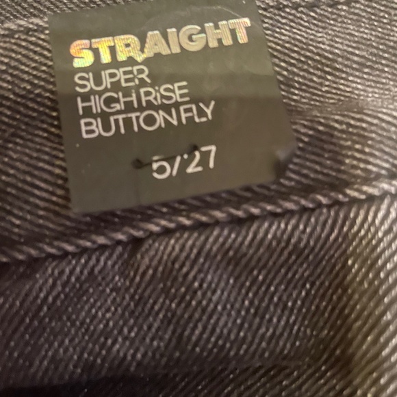 Black Denim Jeans with Rhinestones size 5/27 - Picture 5 of 14